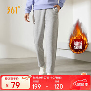 361°運(yùn)動(dòng)褲女秋冬季休閑寬松直筒加絨衛(wèi)褲跑步針織長褲子662444701D