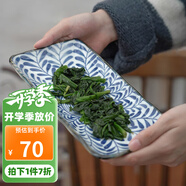 美濃燒 日本進(jìn)口網(wǎng)紅釉下彩新款日本餐具瓷器方形早餐復(fù)古好看盤(pán)子 竹錦長(zhǎng)安【28.3*13.5*3.cm】