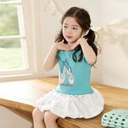 LUSON小O寶Okids童裝 寶寶花苞半裙女蝴蝶結2025夏季新款公主女童短裙