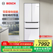 博世（BOSCH）冰箱【M7】462L法式多門四開門變頻雙循環(huán)家用電冰箱 靈活半嵌入 鉑金凈風(fēng) 魔術(shù)變溫 支持國(guó)家補(bǔ)貼 KFF72VA23C 白色