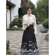 小紅書(shū)同款馬面裙套裝新娘敬酒服2024龍年新款婚服秋冬新中式國風(fēng) 116帶邊上衣+116香滿(mǎn)樓裙子 M