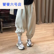 后媽褲彎刀褲女2025新款加絨加厚大尺碼女裝2025秋季新款加絨寬松 奶油白【秋冬/褲子寬松bf慵懶風(fēng)/小個(gè)子/洋派/窄 M 建議90-100斤