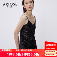 艾諾絲雅詩(shī)商場(chǎng)同款春秋新款節(jié)日派對(duì)亮片吊帶氣質(zhì)V領(lǐng)優(yōu)雅背心10125201 黑色 M