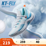 安踏（ANTA）【KT-FLY】籃球鞋男外場(chǎng)輕便透氣緩震耐磨低幫運動(dòng)鞋112321606 安踏白/淡鋼藍-1 39 (男6.5碼)