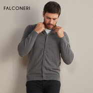 FALCONERI尊尚鳥(niǎo)FALCONERI男士時(shí)尚經(jīng)典舒適修身長(zhǎng)袖高領(lǐng)毛衣山羊絨針織衫 深灰色-9108 均碼 58