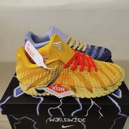 NBA CARES-NIKE新款JA3藕粉紫籃球鞋莫蘭特3代搭配緩震氣墊實(shí)戰防滑運動(dòng)靴 JA3-黃藍鴛鴦 配置前后雙氣墊 38.5  偏小半碼