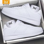 361°女鞋秋冬板鞋小白鞋休閑鞋厚底鞋學(xué)生白鞋女款平底鞋正品運動(dòng)鞋女 皮面防潑水丨361度白丨6606 38 【官方正品/現貨速發(fā)】