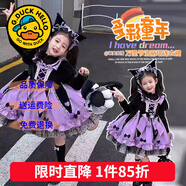 G.duck童裝萬(wàn)圣節服裝兒童洛麗塔公主裙女童連衣裙秋冬cos庫洛米蓬蓬裙 011-1【絲絨長(cháng)袖單裙】 110 尺碼4~5歲【100-110cm】