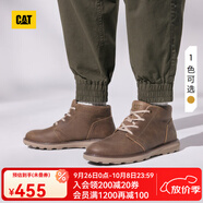 CAT卡特馬丁靴工裝靴男鞋牛皮休閑通勤新復(fù)古回潮高幫皮靴P725612 淺褐色 40