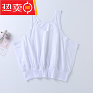 TKAH媽媽中老年棉背心女老人汗衫婆婆衫全棉打底吊帶寬松舒適內 一件白色純色 XL X 建議80-120斤