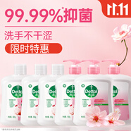 滴露（Dettol）洗手液滋潤(rùn)500g*6 抑菌洗手液家庭裝大桶兒童消毒無酒精溫和護(hù)手