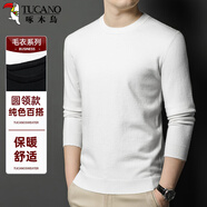啄木鳥(niǎo)（TUCANO）毛衣男士秋冬時(shí)尚圓領(lǐng)針織衫舒適保暖百搭男裝上衣打底衫 白色M