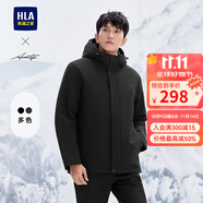 海瀾之家棉服男冬季25新款連帽簡(jiǎn)約純色外套男冬季HWMAW4W002A 黑色05 180/96A XL推薦151~164斤