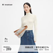 播高領(lǐng)羊毛針織衫女商場(chǎng)同款秋季新款內(nèi)搭緊身毛衣BDQ4SD1204 W20 S