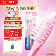 獅王（Lion）細(xì)齒潔0.01晶彩牙刷2支軟毛小巧刷頭細(xì)致護(hù)齦呵護(hù)口腔家庭裝