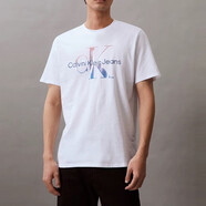 CALVIN KLEIN JEANS新款CK短袖T恤男裝夏季韓版修身印花免燙體恤高端透氣boy半袖 白色1(收藏后拍下優(yōu)先發(fā)貨) S 建議100~115斤左右