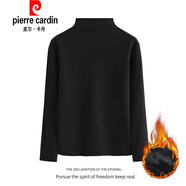 皮爾卡丹（pierre cardin）德絨女半高領(lǐng)打底衫內(nèi)搭洋派加絨秋冬洋派新款時(shí)尚個(gè)性大尺碼女裝 488*黑色(不倒絨) M