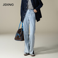 嬌鼎【商場(chǎng)同款】復古藍直筒牛仔褲女忒顯瘦春夏褲子CJTJ304 復古牛仔藍 M
