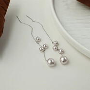 BOMP施家華洛世奇鋯925銀針長(cháng)款曼塔玫瑰珍珠葡萄流蘇氣質(zhì)耳線(xiàn)經(jīng)典靈 珍珠葡萄流蘇