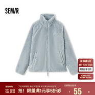 森馬（Semir）外套女插肩袖珊瑚絨仿羊羔毛2024冬季立領(lǐng)寬松夾克109724108003