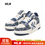 MLB女鞋男款學(xué)長(cháng)鞋23秋冬新款NY高幫厚底增高運動(dòng)休閑板鞋 紐約洋基隊/中幫深海軍藍色 36.5