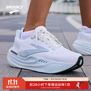 布魯克斯（BROOKS）Glycerin甘油MAX 超級甘油男女夏季透氣緩震專業(yè)慢跑鞋運動跑步鞋 女款 月光系列 白/藍 40.5
