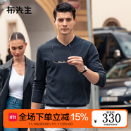 布先生佟大為明星同款春秋可機(jī)洗毛T羊毛衫男士毛衣純色針織打底衫 【V·領(lǐng)】極夜灰 2XL /185