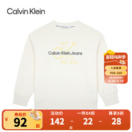 Calvin Klein CK童裝男女童純棉套頭無帽衛(wèi)衣冬季新款兒童休閑上衣內(nèi)搭 象牙白 160 /76 【建議身高152-158cm】