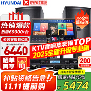 HYUNDAI【已售6.9萬(wàn)單】現(xiàn)代家庭ktv音響套裝 ktv唱歌全套設(shè)備家用三分頻家庭影院家用卡拉ok唱歌全套設(shè)備 【專業(yè)前后級(jí)】2025至尊版12吋套裝