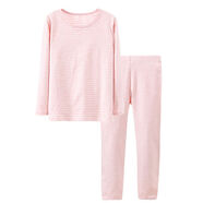 爸媽親（KIDS MAN&DAD）兒童內(nèi)衣套裝萊卡棉A類爸媽親20新款男女童秋衣套裝中大童家居服 粉色 100 cm