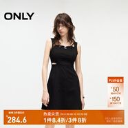 ONLY2025秋季新款休閑淑女風(fēng)純色顯瘦牛仔短裙連衣裙女|125142025 J19 黑牛仔 L