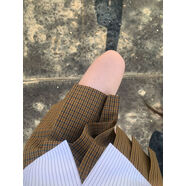 棕意原創(chuàng  )正版秋冬校供感格裙學(xué)生半身裙女學(xué)院風(fēng)百褶裙 輪褶39m 40