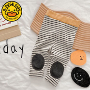 G.duck小黃鴨男童女童秋冬裝新款加絨補丁高腰打底褲寶寶冬款褲子兒童時(shí) 條紋 高腰加絨補丁打底褲 90 碼(廠(chǎng)家直銷(xiāo))