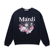  Mardi Mercredi南巷韓代Mardi25秋新款正確彩色花朵小雛菊長(cháng)袖衛衣上衣百搭 NX黑色/粉 均碼