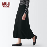 無(wú)印良品（MUJI）女式 牛仔 A字裙 半身裙 牛仔裙 半裙 BE1PWA3A 黑色 L(165/70A)