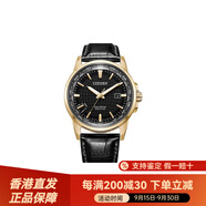 西鐵城（CITIZEN）光動(dòng)能日歷顯示商務(wù)時(shí)尚 光能石英機(jī)芯 真皮表帶  男表 黑色