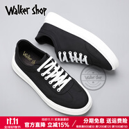Walker Shop帆布鞋男鞋2025夏季新款休閑板鞋男潮流百搭布鞋輕便透氣鞋子男潮 黑色 38