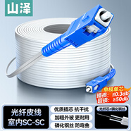 山澤 皮線光纖跳線 SC-SC電信級(jí)單模單芯光纜光纖尾纖 低煙無鹵 1芯2鋼絲室內(nèi)光纖網(wǎng)線 30米TFH12-30B
