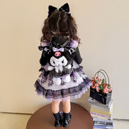 丹鳥(niǎo)王洛麗塔公主裙女童連衣裙秋冬季2025新款兒童庫洛米裙子寶寶禮服裙 背心裙+打底毛衣+頭飾+娃娃背包 110 碼