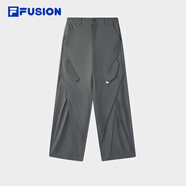 斐樂（FILA）【趙露思同款】FILA FUSION潮牌長褲女2025新款寬松休閑褲 默魅灰-DY L 170/70A