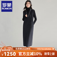 羅蒙（ROMON）長(zhǎng)裙2025年春秋季新款雙面呢女中長(zhǎng)款高端灰色寬松無(wú)袖背心連衣裙 深灰長(zhǎng)款 M  建議130-150斤