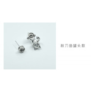 純銀貓咪耳針 饞貓 創(chuàng)意禮物 可愛有趣好玩 原創(chuàng)設(shè)計(jì) 聽雪工作室 饞貓罐頭版__單祇