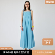 moussy 女裝新款夏日清爽大露背大擺吊帶連衣裙010GSS30-1890 115花紋藍(lán)色 S 00001