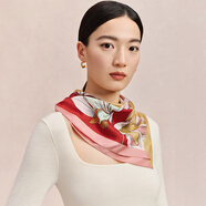 萬(wàn)事利WENSLI真絲絲巾桑蠶絲女士方巾63cm媽媽生日禮物絲巾禮盒  玉蘭賦