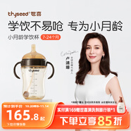 世喜嬰兒學飲杯7個月以上鴨嘴杯PPSU喝水奶瓶重力球兒童吸管水杯300ml