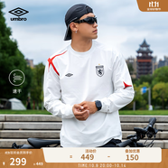 茵寶（Umbro）【歐文同款】官方長袖T恤秋季男復古十字球衣足球運動長袖T恤衫 雪花白長袖 XL