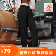 喬丹加絨褲子女士針織秋季新款休閑褲女運(yùn)動(dòng)長(zhǎng)褲跑步束腳褲衛(wèi)褲女