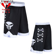 曇蓓漫籃球短褲男運動(dòng)訓練健身跑步速干寬松街頭五分褲150科比白條科比 骷顱骨頭173黑白短褲 M :80-120斤