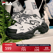 FILA 斐樂(lè)官方女鞋楊冪同款FERN摩登運(yùn)動(dòng)鞋蕨草鞋休閑老爹鞋 雪白/藕灰-SV 37.5