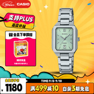卡西歐（CASIO）手表女士SHEEN簡(jiǎn)約石英腕表冰晶藍送女友SHE-4555D-3A